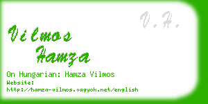 vilmos hamza business card